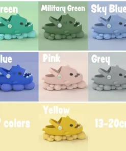 Alternative view of Kawaii shark kid slippers