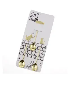 Golden kitty teaspoon