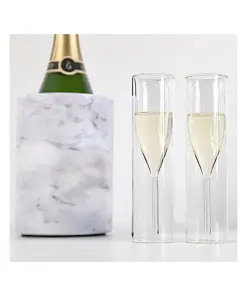 Alternative view of Double walled champagne flutes