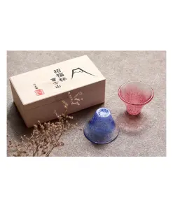Alternative view of Handcrafted Mount Fuji sake glass