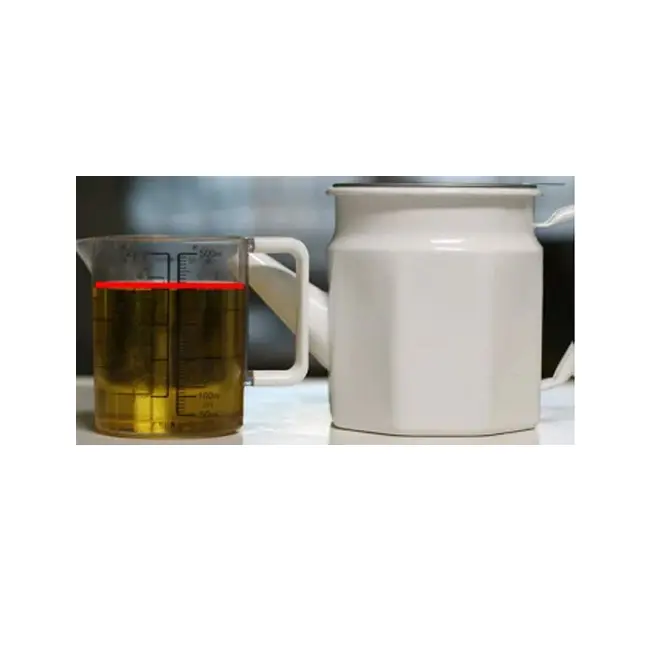 Octagonal enamel oil pot - Image 5
