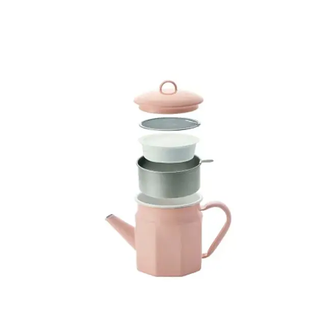 Octagonal enamel oil pot - Image 9
