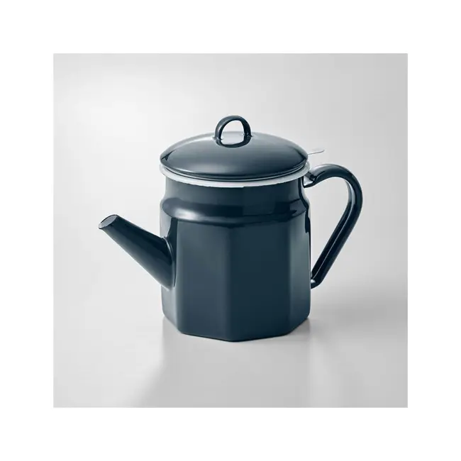 Octagonal enamel oil pot - Image 6