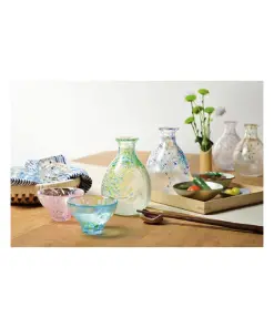 Handcrafted sakura sake carafe
