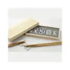 Japanese Mizuhiki knot tin chopstick rest set - Image 2