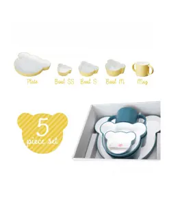 Alternative view of tak. | Bear kids dinning set in 5pcs