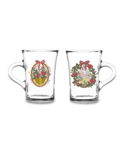 HOLMEGAARD | Christmas hot drink glasses set with wreaths