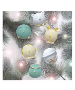 nube | Christmas vinyl ornament set in 6pcs